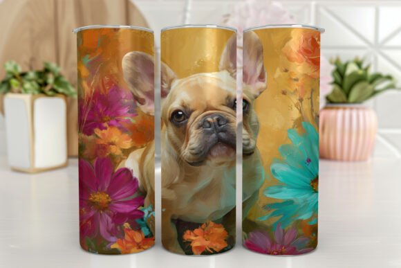 Bulldog 20oz Skinny Tumbler Sublimation Graphics