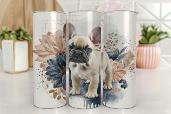 Bulldog Tumbler PNG Seamless Graphics
