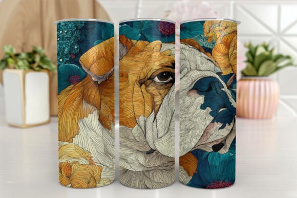 Bulldog Tumbler Sublimation 20 Oz Skinny