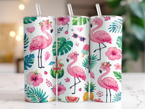 Flamingo 20oz Skinny Tumbler Sublimation Design Review