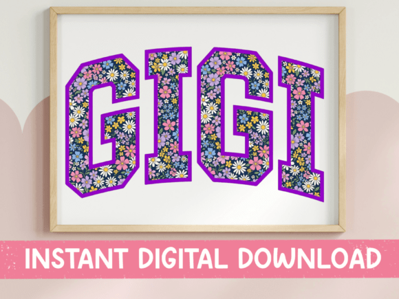 Floral Gigi Arched SVG for Graphics & T-Shirt Designs