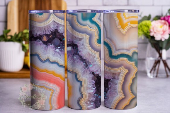 Geode Agate Crystal Tumbler Wrap Graphics Review