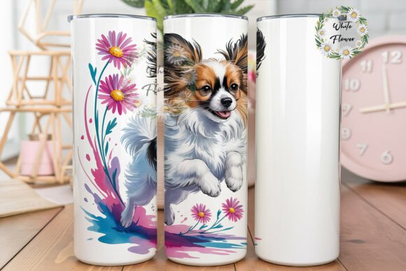 Playful Papillon Watercolor Tumbler Graphics & Wraps