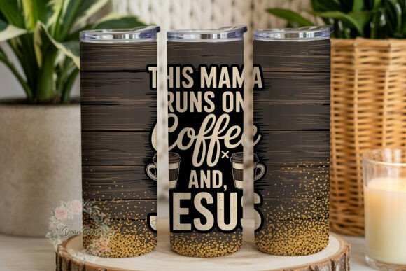Rustic Coffee Jesus Tumbler Wrap PNG