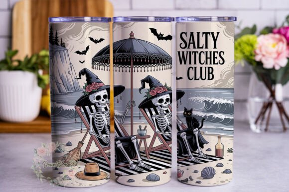 Salty Witches Club Beach Tumbler PNG: A Brand Designer’s Review of This Tumbler Wraps Graphic