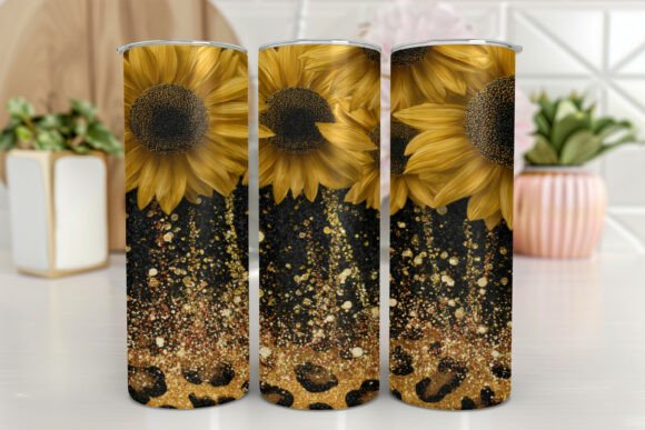 Sunflowers PNG Tumbler Wrap Floral 20 Oz