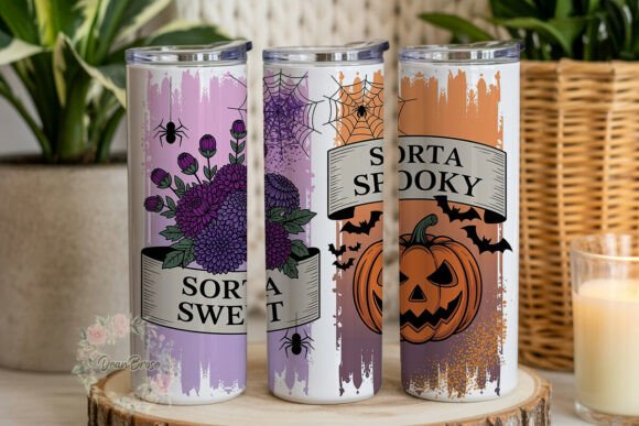 Sweet Spooky Fall Autumn 20oz Tumbler Graphics